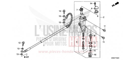 MAITRE-CYLINDRE FREIN AR. CRF250RF de 2015